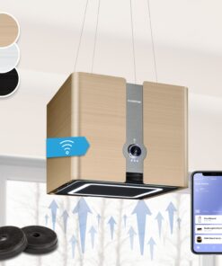 Klarstein Futurelight Smart, sziget páraelszívó, recirkuláció, 420 m³/ó, LED, nemesacél