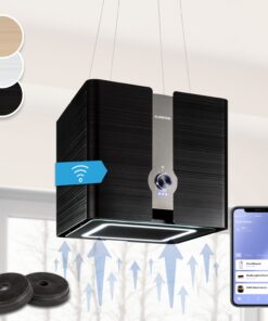 Klarstein Futurelight Smart, sziget páraelszívó, recirkuláció, 420 m³/ó, LED, nemesacél