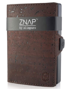 Slimpuro ZNAP, vékony pénztárca, 12 kártya, érmetartó, 8,9 x 1,8 x 6,3 cm (SZ x M x M), RFID védelem