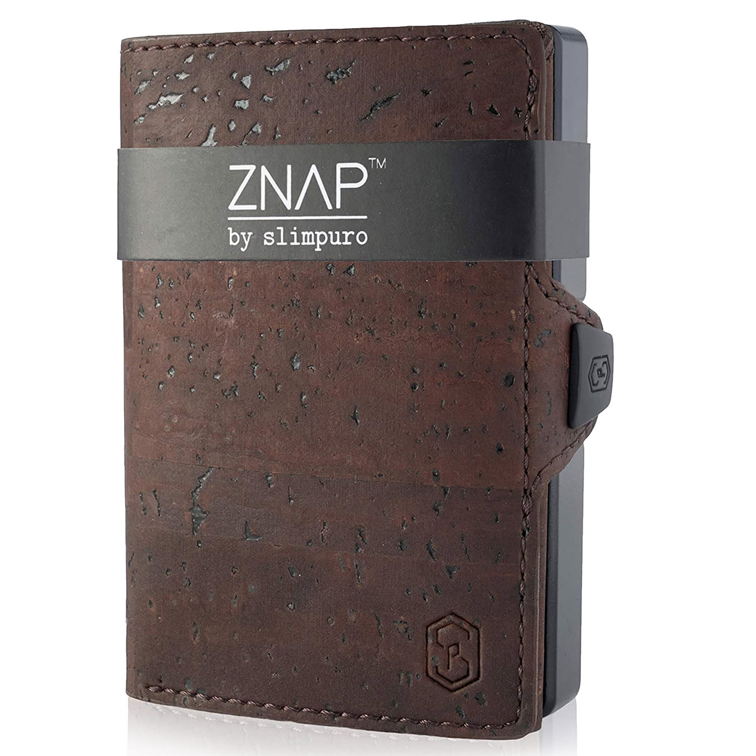 Slimpuro ZNAP, vékony pénztárca, 12 kártya, érmetartó, 8,9 x 1,8 x 6,3 cm (SZ x M x M), RFID védelem