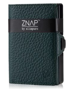 Slimpuro ZNAP, vékony pénztárca, 12 kártya, érmetartó, 8,9 x 1,8 x 6,3 cm (SZ x M x M), RFID védelem
