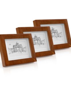 Casa Chic Kenton, képkeretek, 3 db-os szett, téglalap alakú, 14 x 9 cm, paszpartu, üveg