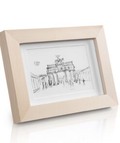 Casa Chic Edinburgh, képkeret, téglalap alakú, fényképek 10 x 15 cm, paszpartu, valódi fa