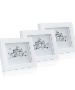 Casa Chic Everton, képkeretek, 3 db-os szett, téglalap alakú, 14 x 9 cm, paszpartu, üveg