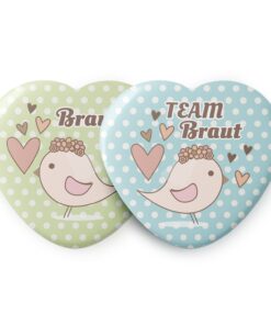 Spielehelden Herz Vogel jelvények leánybúcsú ajándék 12 kitűző 5,6 cm extra nagy leánybúcsú ajándék