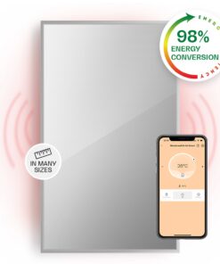 Klarstein La Palma 1000 smart, infravörös hősugárzó 2 az 1-ben, 120 x 60 cm, 1000 W, tükör elülső rész