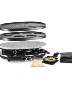 Klarstein All-U-Can Grill, 4 az 1-ben raclette grill, 1500 W, 8 személyre, kiegészítő