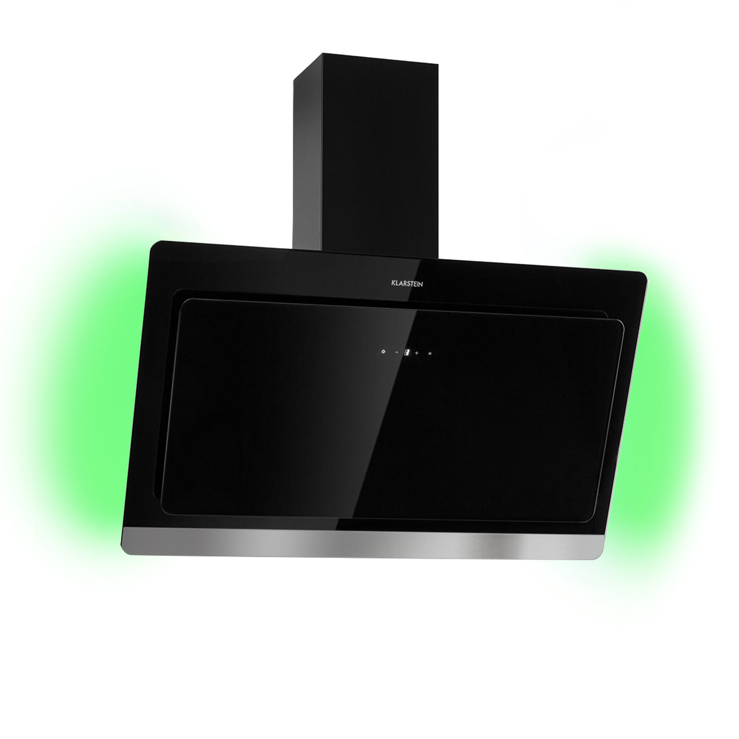 Klarstein Aurora Eco 90, páraelszívó, 90 cm, falra szerelhető, 550 m³/h, A+, érintéses vezérlés, fekete