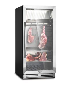 Klarstein Steakhouse Pro 233, húsérlelő hűtőszekrény, 1 zóna, 233 liter, 1-25 °C, érintőképernyős kijelző, panoráma ablak