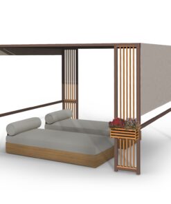 Blumfeldt Valence, pavilon, 3 x 3 m, UV50+, vízlepergető, napelemes LED világítás, napelem