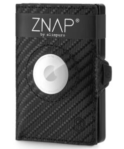 Slimpuro ZNAP Airtag Wallet, 8 kártya, érmés rekesz, 8,9 x 1,5 x 6,3 cm (SZ x M x M), RFID-védelem