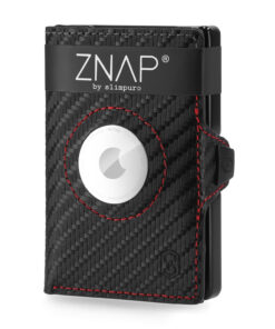 Slimpuro ZNAP Airtag Wallet, 8 kártya, érmés rekesz, 8,9 x 1,5 x 6,3 cm (SZ x M x M), RFID-védelem