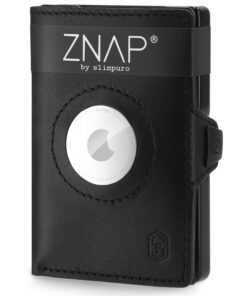 Slimpuro ZNAP Airtag Wallet, 8 kártya, érmés rekesz, 8,9 x 1,5 x 6,3 cm (SZ x M x M), RFID-védelem