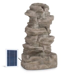 Blumfeldt Stonehenge XL, napelemes szökőkút, LED világítás, polyresin, lítium-ion akkumulátor