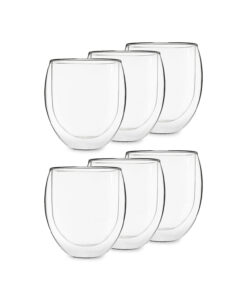 Feelino Ice set 6, teáspohár, 6 db, 320 ml, kiváló minőségű boroszilikát üveg, mosogatógépben mosható