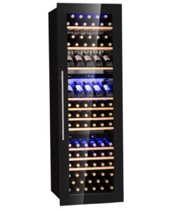 Klarstein Vinsider 89 Trio, beépített borhűtő, 5 - 18 °C, érintőképernyős vezérlőpanel, fa polcok