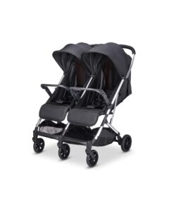 Babify Twin Air Gemelar babakocsi, 22 kg-ig engedélyezett, könnyű és kompakt, halvány szürke