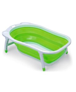 Babify Összecsukható fürdőkád szappantartóval újszülötteknek és csecsemőknek, BPA mentes, lányoknak és fiúknak 0-5 éves korig