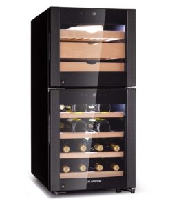 Klarstein El Dorado 89, bor- és sajthűtő, 89 liter, 2 zóna, érintőképernyő, LED