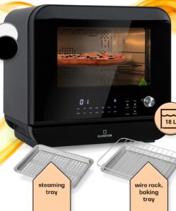 Klarstein Vita Pro, forrólevegős fritőz gőzfőzéssel, 2450 W, 18 l, 14 program, 800 ml víztartály