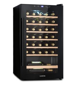 Klarstein Barossa 36 Uno, borhűtő, 95 liter, 36 palack, 1 zóna, érintőképernyő