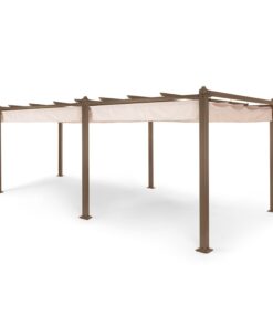 Blumfeldt Pantheon Rust, pergola, alumínium négyszögletes cső, 3 x 6 m, 4 sarokoszlop, vízálló