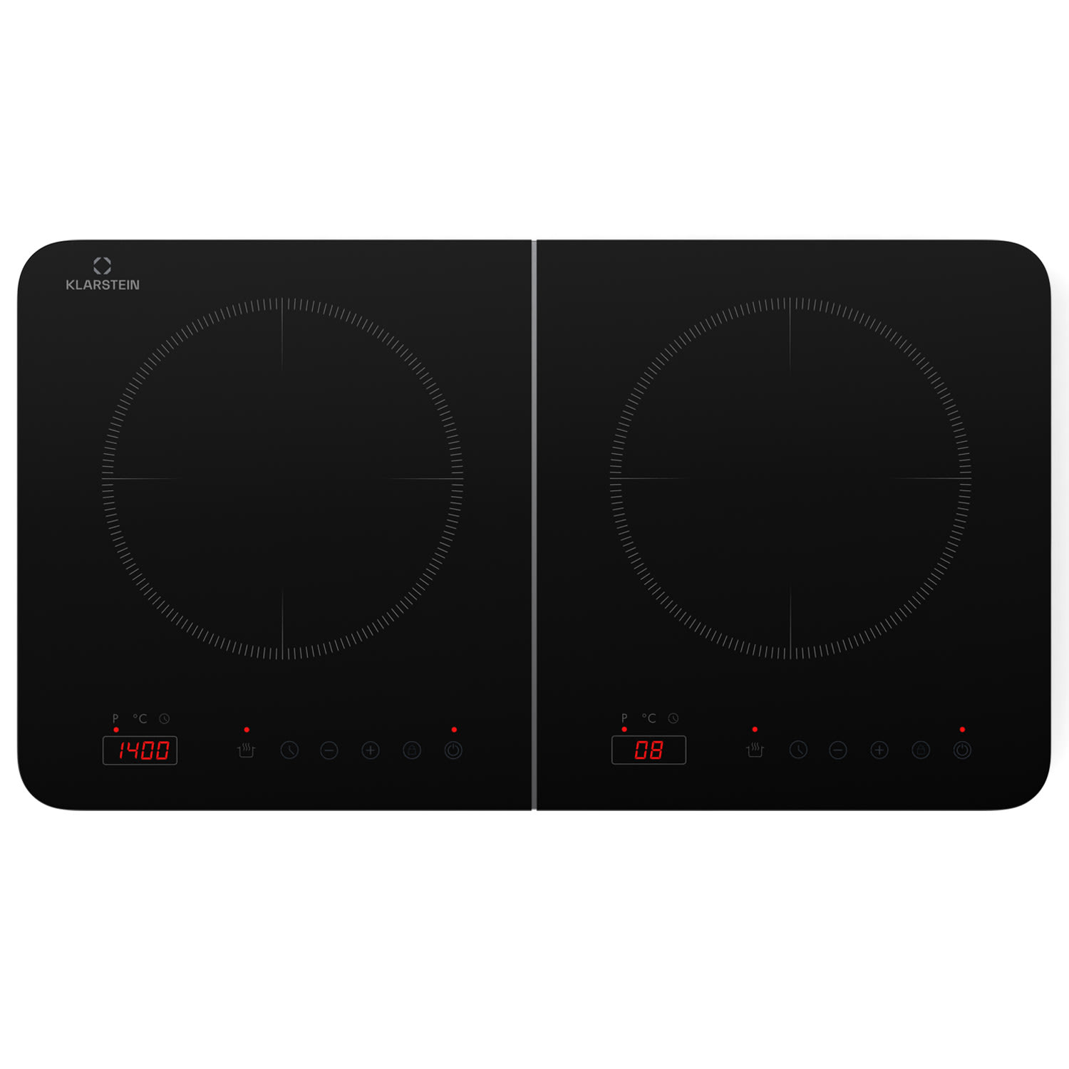 Klarstein Cookio, dupla indukciós főzőlap, 3500 W, időzítő, üvegkerámia