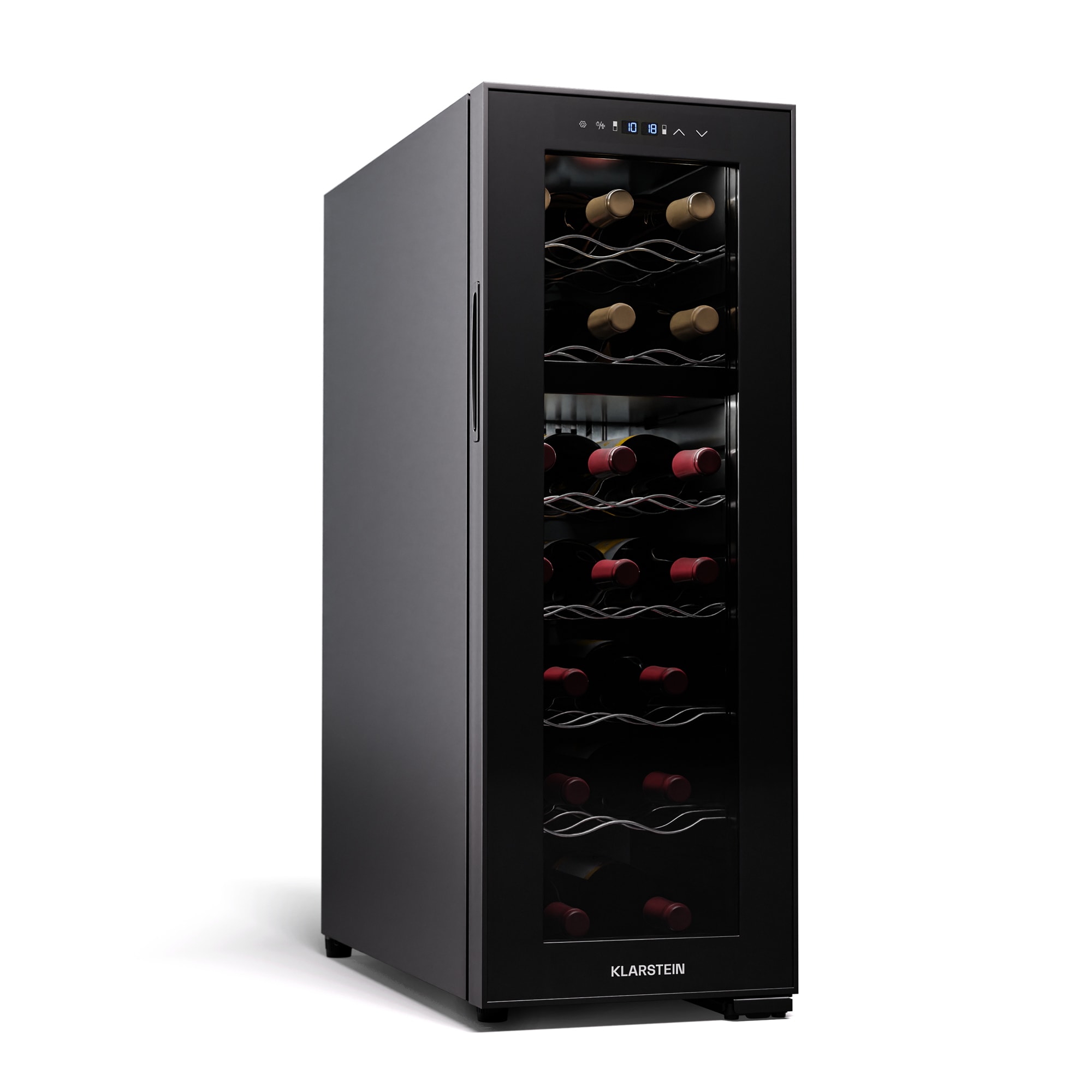 Klarstein Shiraz 18 Duo, borhűtő, 2 zóna, 53 l/18 palack, 5-18 / 5-18 °C, érintésvezérlés