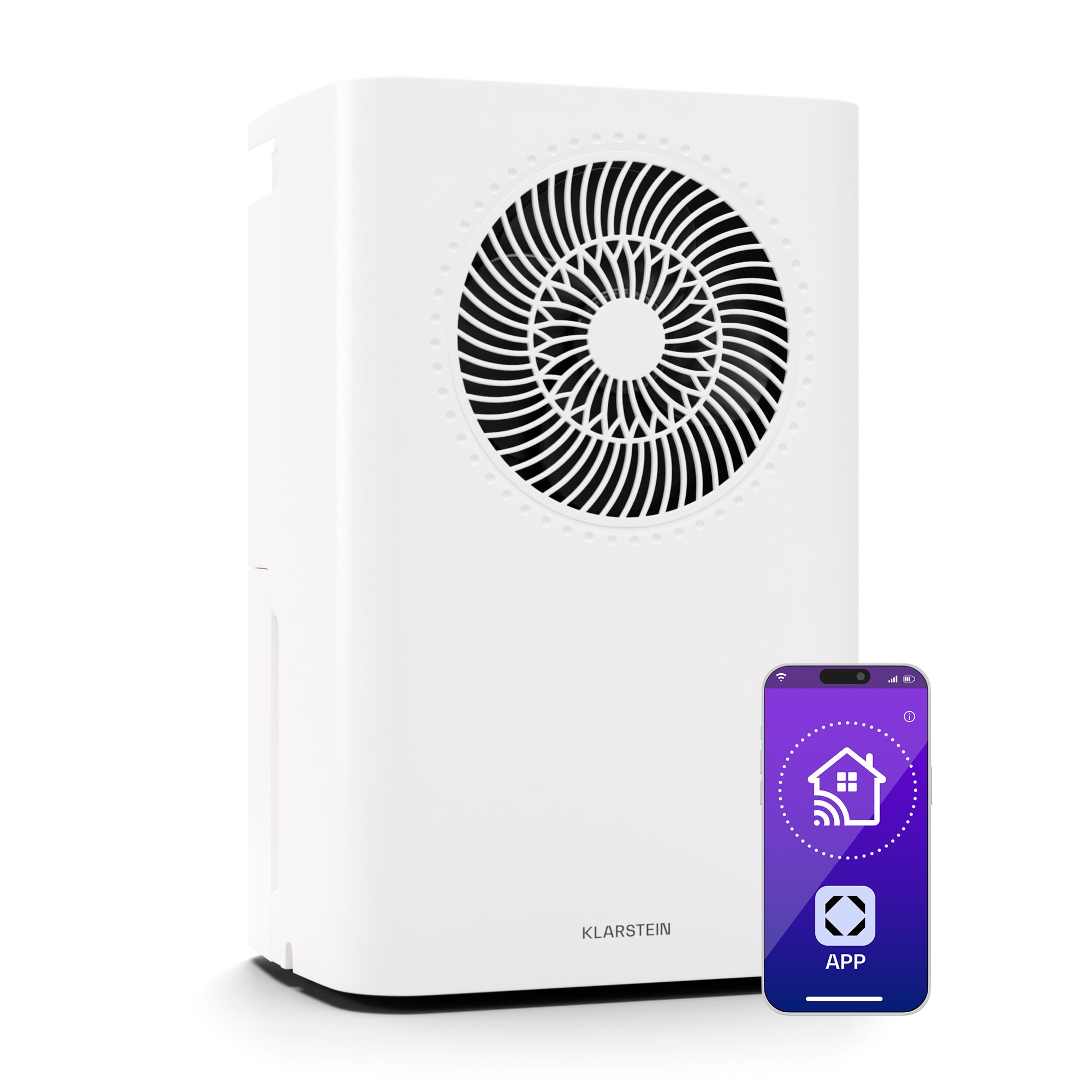 Klarstein CircleDry Smart 12 L párátlanító, 12 L/nap, 260 W, 25-30m², WiFi, időzítő, szűrő