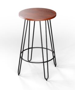 Blumfeldt Bisztró asztal, Hamilton, Ø60 cm, fa acélkeret