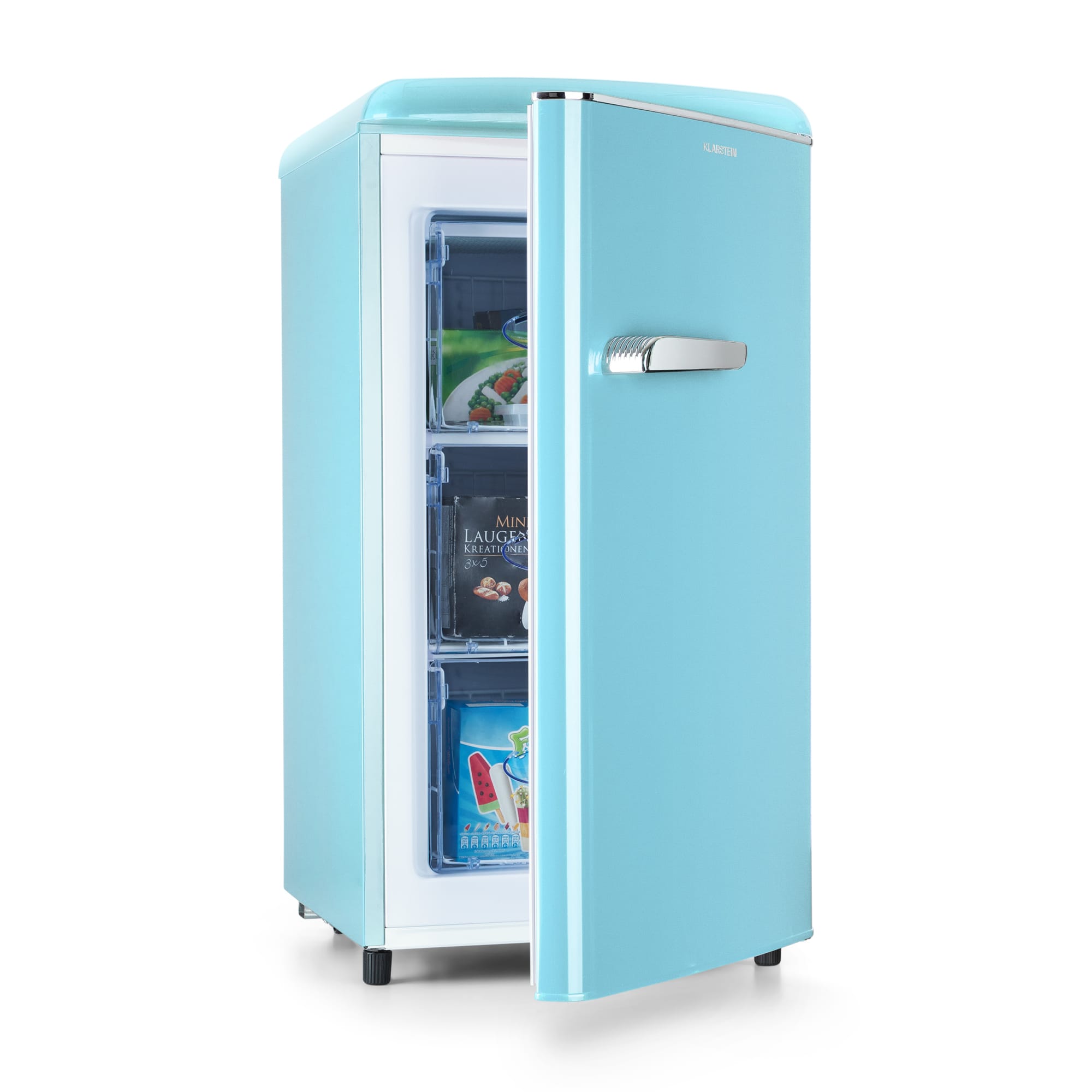 Klarstein Laika 60L, fagyasztó, 60 l, 3 fiók, hőmérséklet: -18 és 0 °C között