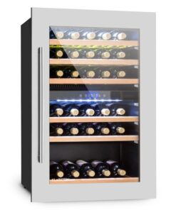 Klarstein Vinsider 35D, beépített borhűtő, 128 liter, 41 palack, 2 zóna