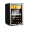 Klarstein Beersafe 5XL, hűtőszekrény, 147 liter, 3 polc, panoráma üvegajtó, rozsdamentes acél