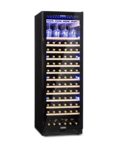 Klarstein Vinovilla Onyx Grande, nagy kapacitású borhűtő, 433 liter, 165 palack, fekete