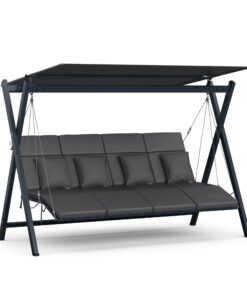 Blumfeldt FlexiSwing, hollywoodi hinta, 4 üléses, állítható háttámla, napellenző, időjárásálló