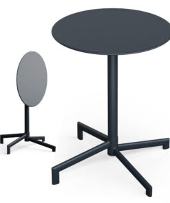 Blumfeldt UrbanEdge bisztró asztal, bárasztal, 60 cm, összecsukható, porfestett, időjárásálló