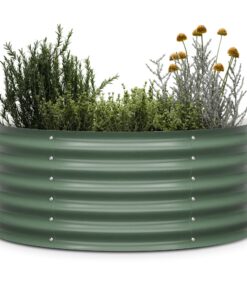 Blumfeldt High Grow Half Circle, félkör alakú magaságyás, 105x43x60 cm, hullámos acéllemezből, egyszerű összeszerelés, rozsda- és fagyálló