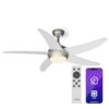 Klarstein Bolero 2 az 1-ben Smart, mennyezeti ventilátor, Ø 132 cm, fény 55 W, távirányító, vezérlés applikáción keresztül, 2 menetirány