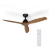 Klarstein Santa Elena 52", Ø 132 cm mennyezeti ventilátor, 9 060 m³/ó, valódi fa lapátok, 6 sebesség beállítás, távirányító
