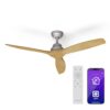 Klarstein Santa Elena Smart 52", Ø 132 cm mennyezeti ventilátor, 10260 m³/ó, valódi fa lapátok, 6 sebesség beállítás, távirányító