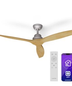 Klarstein Santa Elena Smart 52", Ø 132 cm mennyezeti ventilátor, 10260 m³/ó, valódi fa lapátok, 6 sebesség beállítás, távirányító