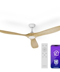 Klarstein Bahama Breeze Smart Mennyezeti ventilátor, masszív fa rotorlapátok, távirányító + vezérlés alkalmazás segítségével
