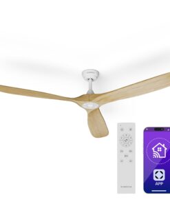 Klarstein Bahama Breeze Smart Mennyezeti ventilátor, masszív fa rotorlapátok, távirányító + vezérlés alkalmazás segítségével