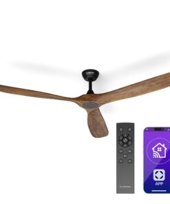 Klarstein Bahama Breeze Smart Mennyezeti ventilátor, masszív fa rotorlapátok, távirányító + vezérlés alkalmazás segítségével