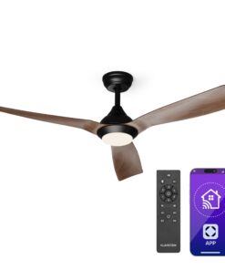 Klarstein Fiji Flow 2 az 1-ben Smart, mennyezeti ventilátor, Ø 132 cm, dimmelhető LED világítás, távirányító, vezérlés applikáción keresztül, 2 irányú működtetés
