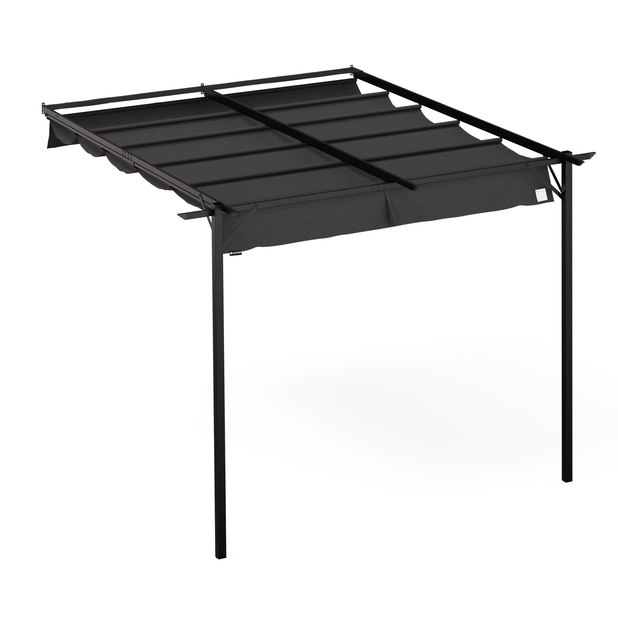 Blumfeldt Pantheon Wall Pergola, fali pergola, 3 x 3 m, porszórt acél, időjárásálló