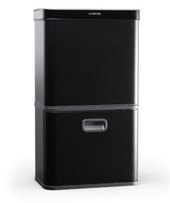 Klarstein Touchless, szenzoros szemétkosár, 56 l, rozsdamentes acélból, 3 kosár, Soft-Close záródás, elemmel működő, LED kijelző, időzítő