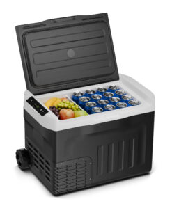 Klarstein PolarForce 28 l kompresszoros hűtődoboz, LCD panel, világítás, off-road, akkumulátorvédelem, 12V/230V