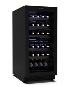 Klarstein Vinovilla 30 Duo borhűtő, 2 hűtőzóna, 30 palack, fa polcok, 5-18 °C