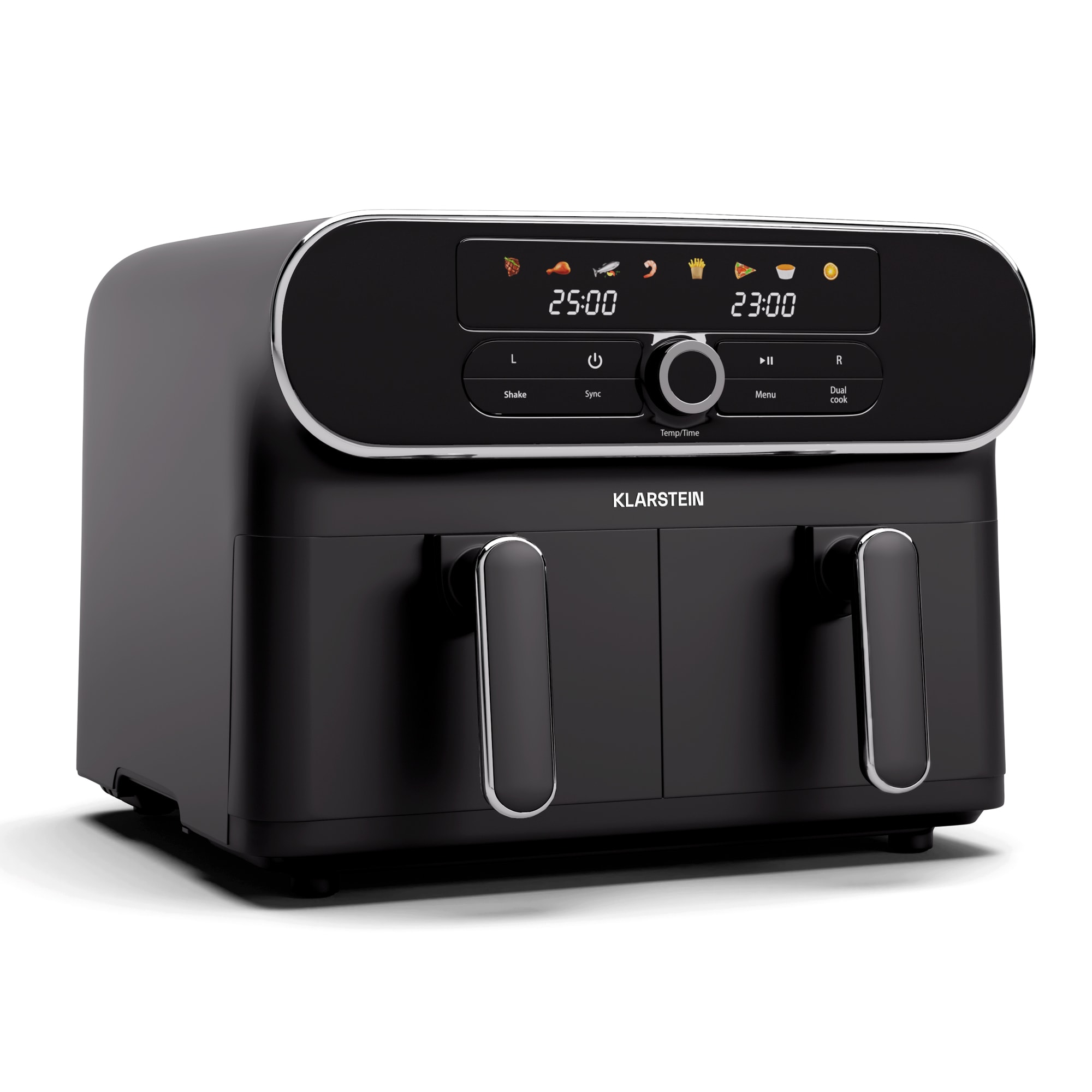 Klarstein AuraAir Color Touch forrólevegős fritőz, 10 l, 1700 W, 80 - 200 °C, 8 program